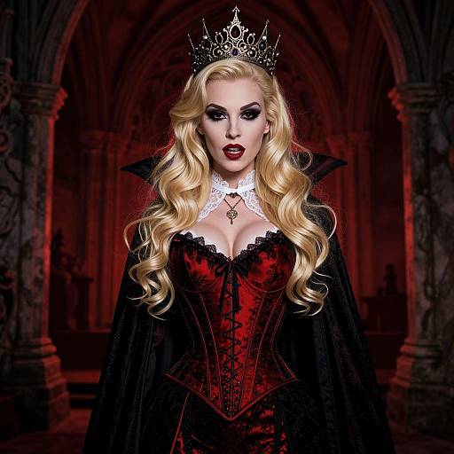 Gothic Vampire Queen in Castle
