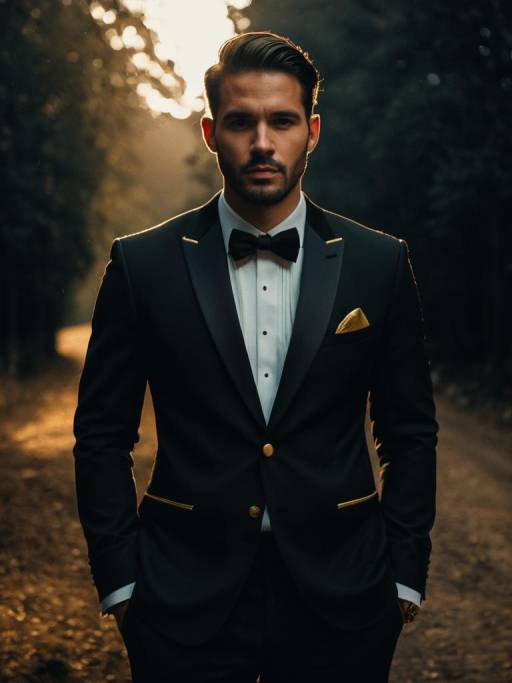 Man in Wedding Tuxedo Outdoor Portrait
