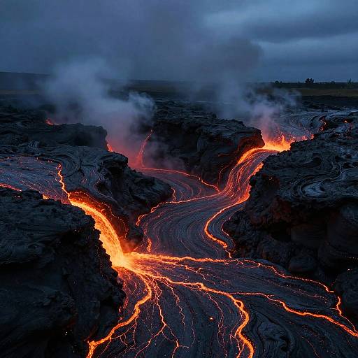 Surreal Molten Lava Labyrinth
