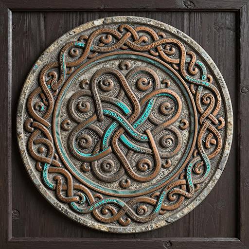 Intricate Celtic Scrollwork Medallion Design