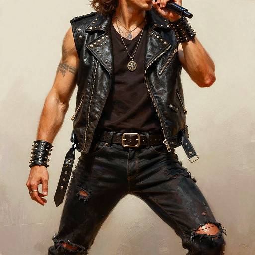 Painterly Portrait of Expressive Musician