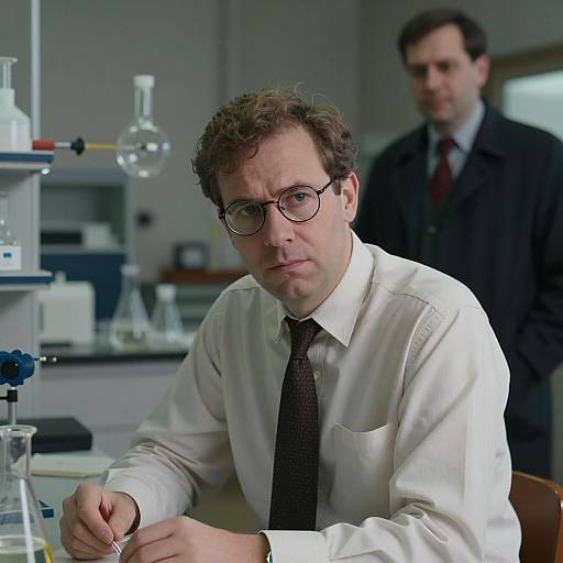 Intense Laboratory Portrait with Men
