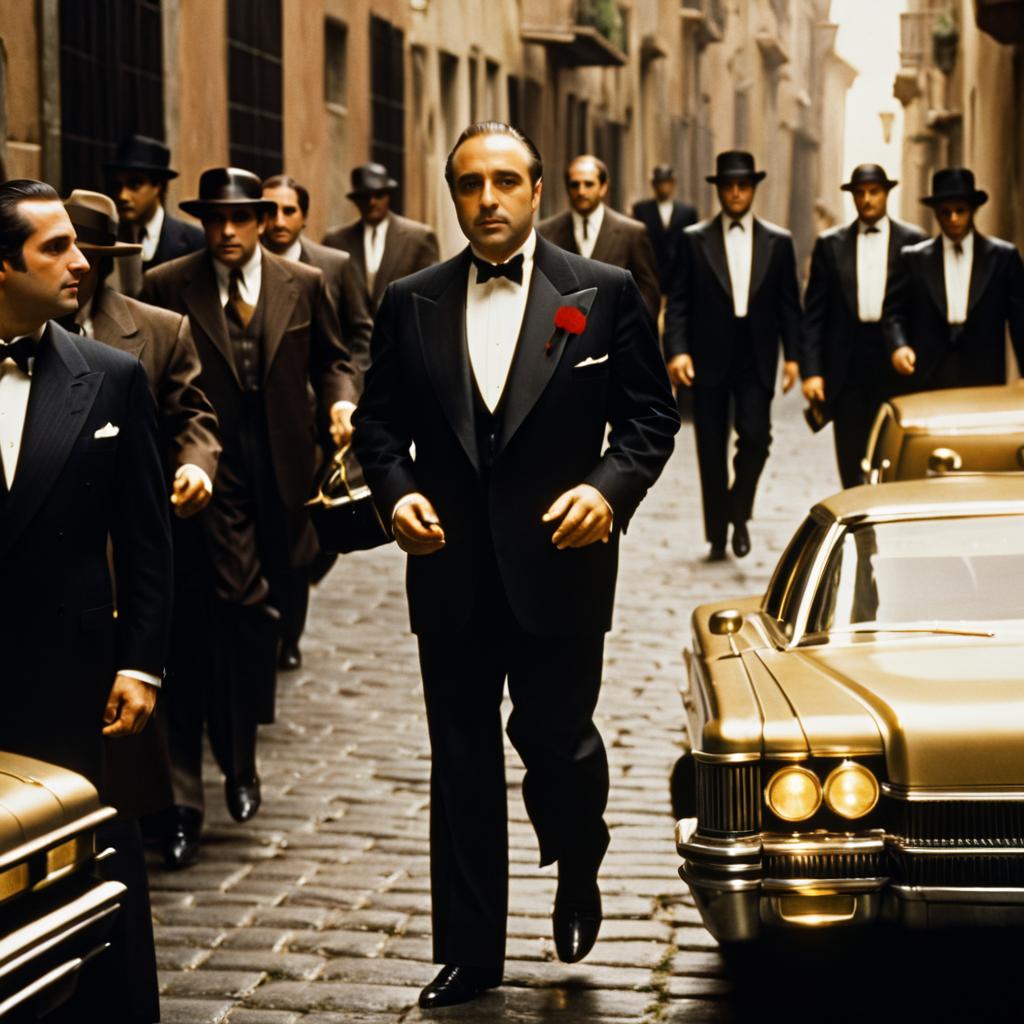 Vintage Cinematic Composition of The Godfather