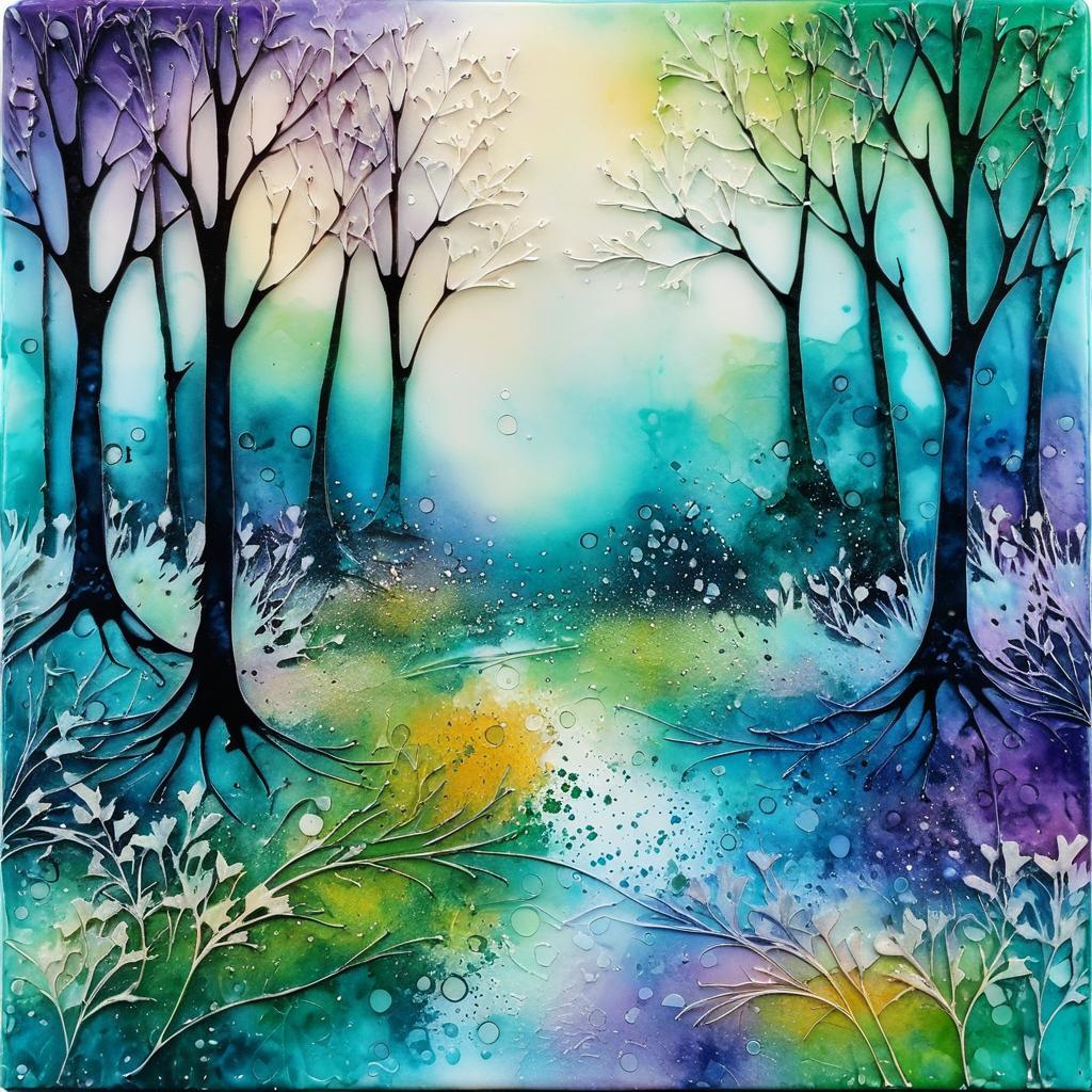 Enchanted Fairy in Abstract Forest