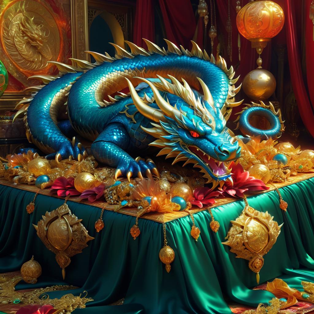 Intricate Dragon on Treasure Hoard