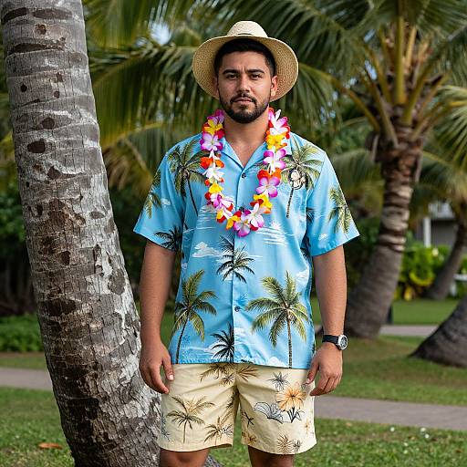 Hawaiian Style Male Portrait