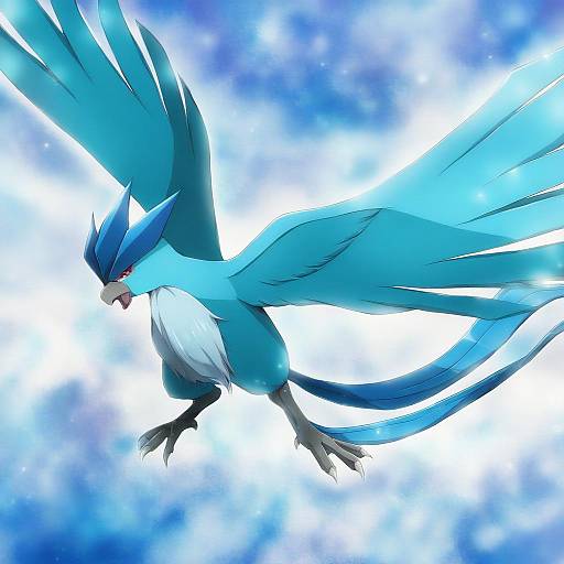 Illustration of Articuno, pokemon in the style of Hiro (hirohiro31)