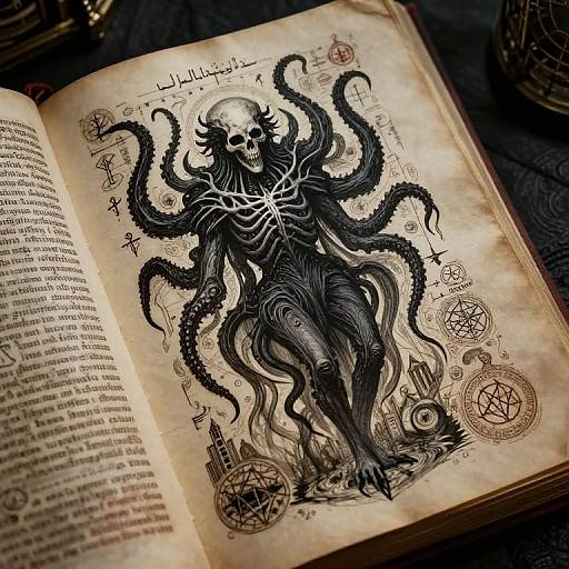Nyarlathotep Gothic Manuscript Art
