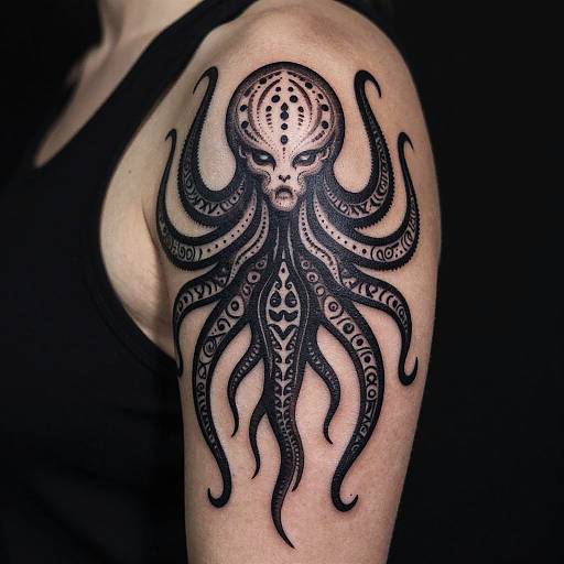 Tribal Cthulhu Tattoo Design