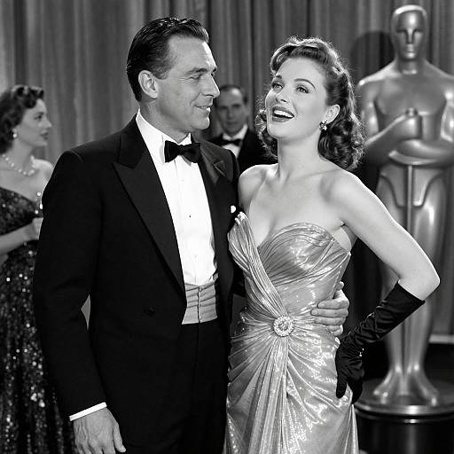 Vintage Hollywood Oscar Night Elegance