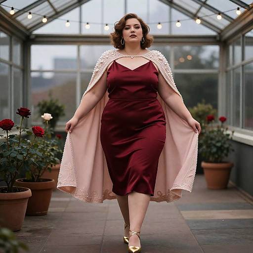 Valentine's Scarlet Silk Rooftop Ensemble