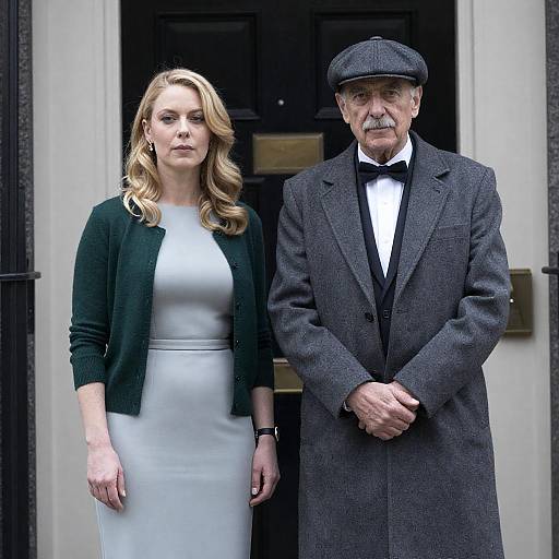 Portrait of Two Figures in Doorway