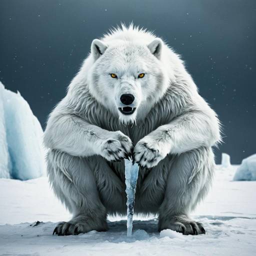 Arctic Beast Holding Icicle Arctic Beast Holding Icicle