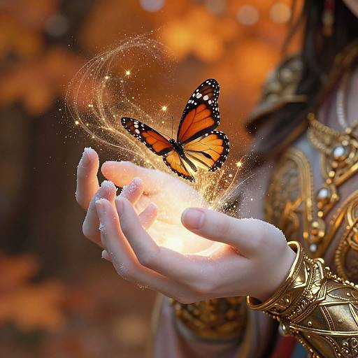 Mythical Woman-Warrior's Delicate Hands