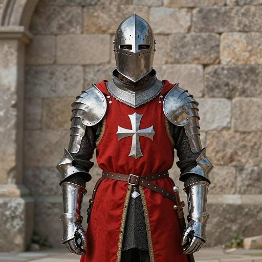 Realistic Male Knight in Armor Art