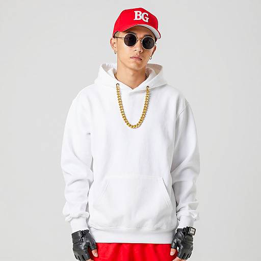 Photorealistic Rap Star Costume Portrait