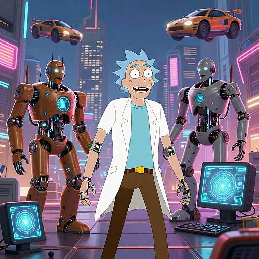 Rick Sanchez as High-Tech Android Inventor