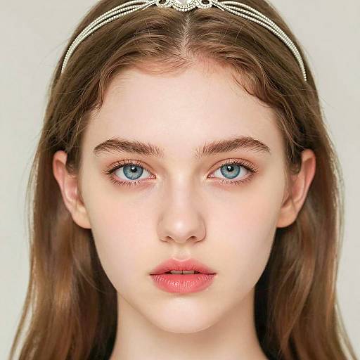 Elegant Close-Up of a Young Woman