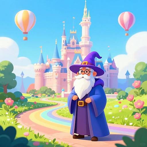 Wizard by Fairy-Tale Castle