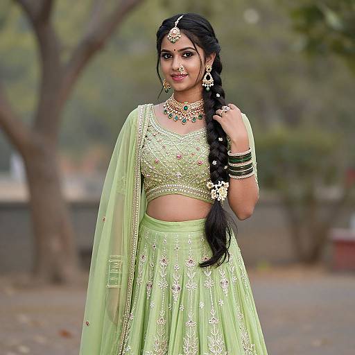 Elegant Lehenga Choli Fashion Portrait