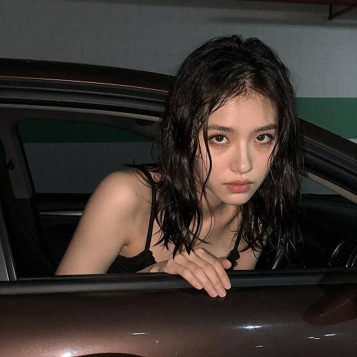 Determined Woman Under Car Photograph