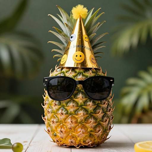Whimsical Pineapple Party Character