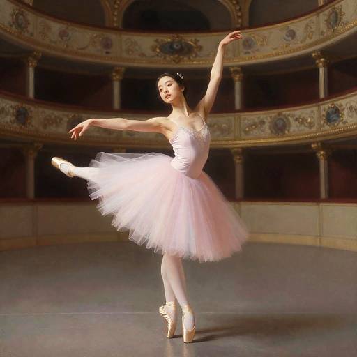 Realistic Oil Painting of Ballerina