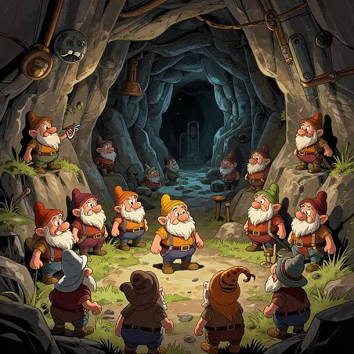 Fantasy Dwarves Underground Comic Art