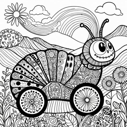 Psychedelic The Very Hungry Caterpillar Coloring Page