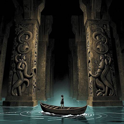 Woman Alone in Underground City