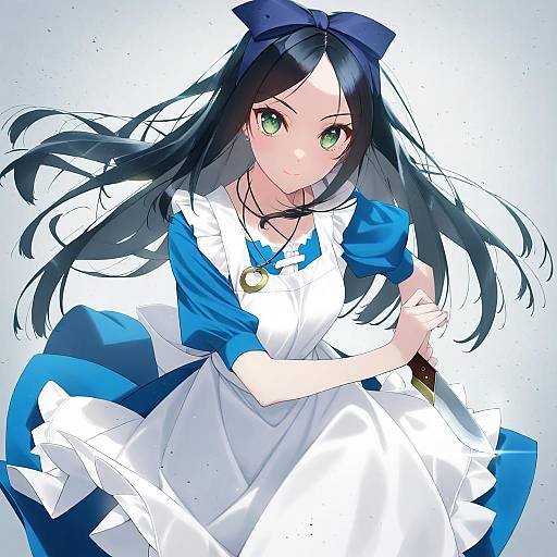 Illustration of Alice liddell (american mcgee's alice), american mcgee's alice in the style of Murakami suigun