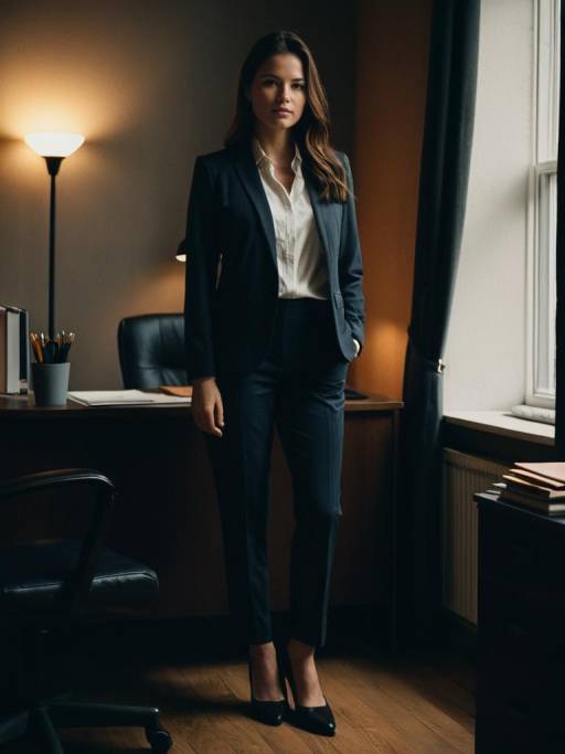Businesswoman in Office Suit Standing