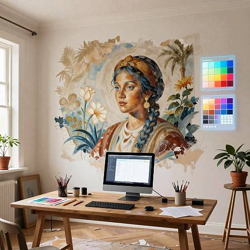 AI Inpainting Artist's Digital Workspace