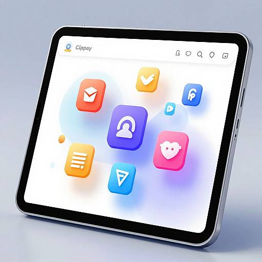 Futuristic Clip Art Generator Interface