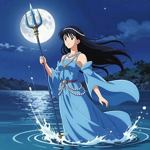 Serene Water Priestess in Lagoon