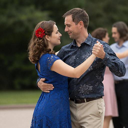 Intimate Dance Moment Among Nature