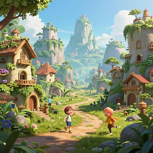 Futuristic Fantastical Paradise World