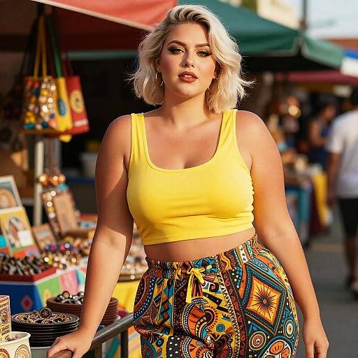 Plus-Size Fashion Editorial Portrait