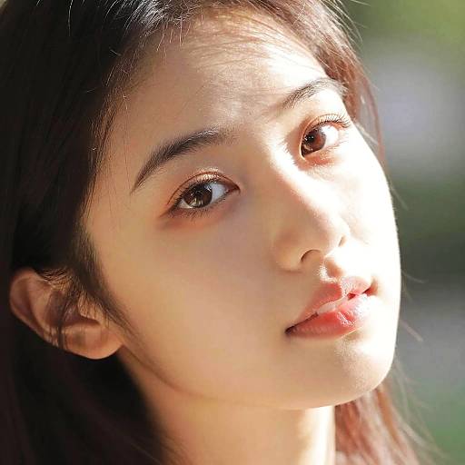 Serene Portrait with Warm Glowing Eyes