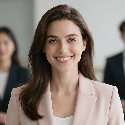 Smiling Woman in Pink Blazer Portrait