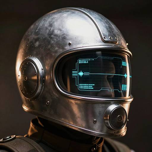 Close-Up Buck Rogers Futuristic Helmet