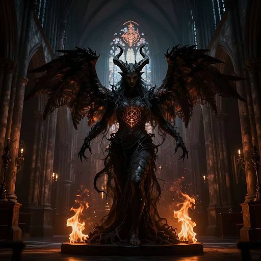 Demon Transformation in Gothic Cathedral
