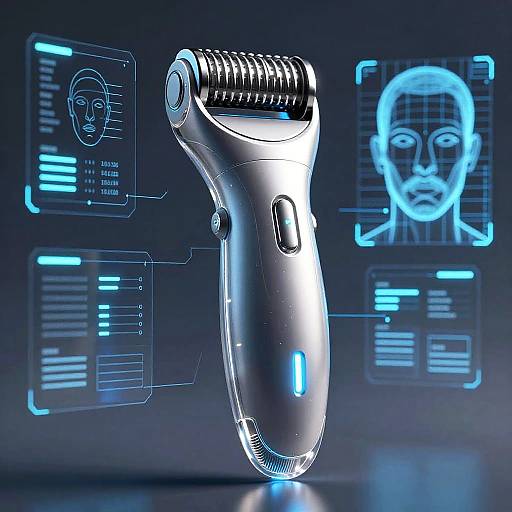 Futuristic AI Beard Remover Concept
