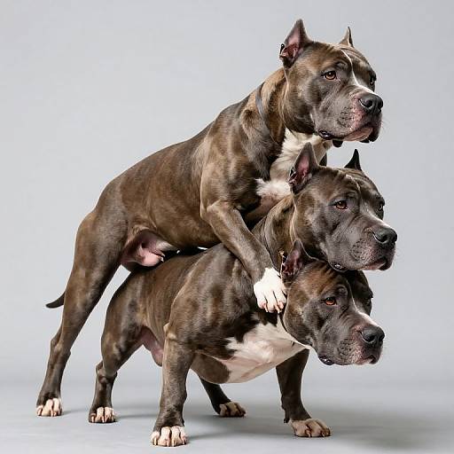 Hyper-Realistic Side View Pitbull