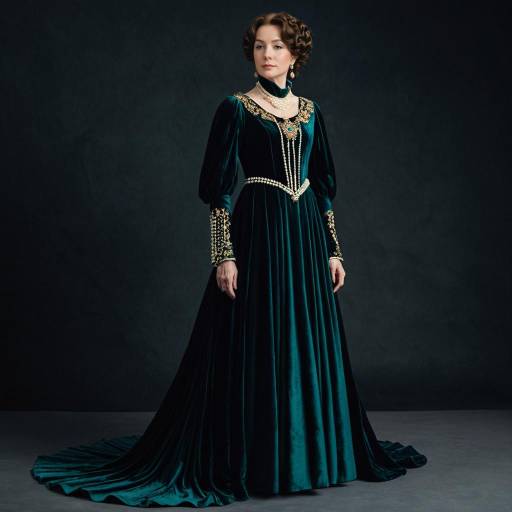 Woman in Velvet Desdemona Cosplay Dress