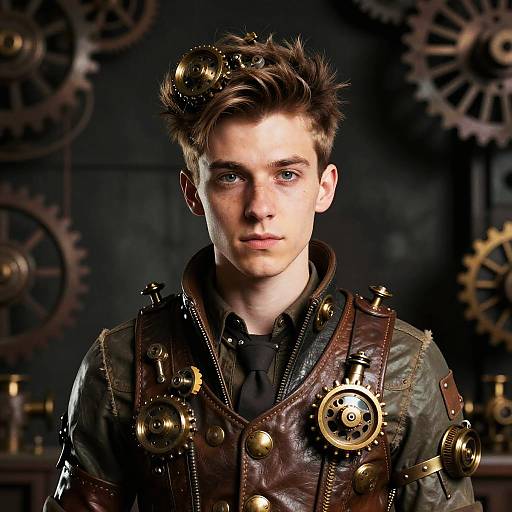 Steampunk Young Inventor Portrait