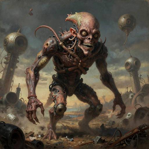 Grotesque Mutant Bio-Mechanical Hybrid