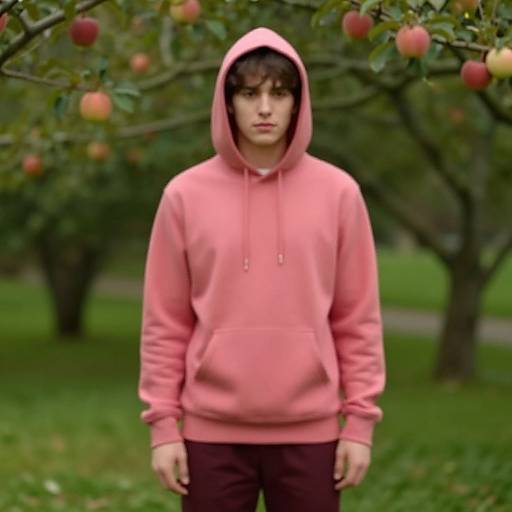 Realistic Male in Apple Costume Outdoors