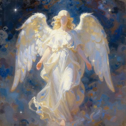 Ethereal Faceless Angel Painting
