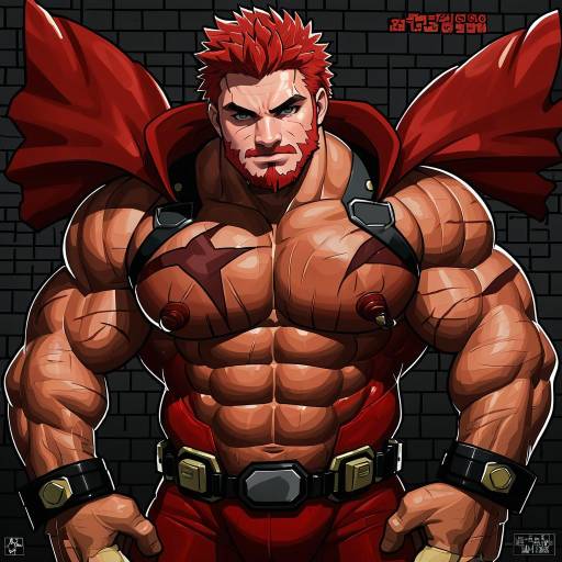 Illustration of Akashi (live a hero), live a hero in the style of Suyasuyabi